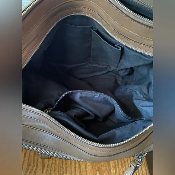 COACH Legacy Pinnacle Harper Turn Lock Satchel Tawny Brown Leather A1371-23563 - Picture 6 of 16